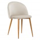 Krzesło Sandra nowoczesne z metalowymi nogami w kolorze dąb