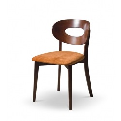 Krzesło drewniane z okagłym oparciem Fuego 