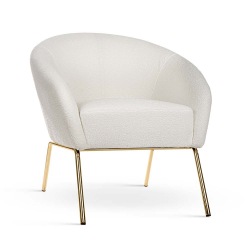 Krzesło muszelka glamour Bella na złotych nogach