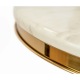 Okrągły złoty stolik kawowy biały marmur Crystal