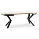 Stół loftowy z nogą X z ramą Inez fi 90-190