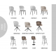 Krzesło tapicerowane gładkie na metalowych nogach Anais 