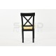 Stół loft Mediolan + 6 krzeseł czarnych Krzyżak
